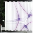 thumbnail image 4 of Ambesonne Abstract Art Shower Curtain, Unique Modern, 69"Wx84"L, Purple White, 4 of 5