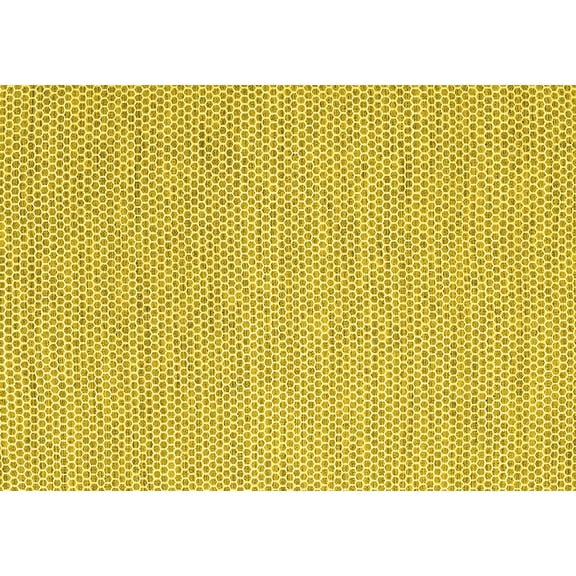 Ahgly Company Indoor Rectangle Abstract Yellow Contemporary Area Rugs, 5' x 7'