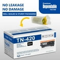 thumbnail image 3 of TN420 TN 420 Black Toner 2-Pack, Replacement for Brother TN420 TN450 Compatible with HL-2130 2220 2230 2250DN DCP-7060D 7065D Printer, 3 of 7