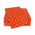 thumbnail image 1 of Impressions CR600FLSH PDOR Cotton Rich 600 Thread Count Polka Dot Full Sheet Set, Orange, 1 of 2