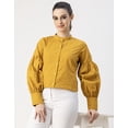 thumbnail image 5 of Moomaya Long Sleeve Cotton Shirt - Women's Casual Mandarin Collar Shirt, 5 of 8