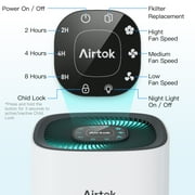 AIRTOK Air Purifier for Large Room up to 793 Sq ft, True H13 HEPA Clean Air Removes of Allergies, Smoke, Pet Dander, Dust & Pollen, Quiet, Ozone Free, AP1001 White