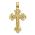 thumbnail image 1 of FB Jewels 14K Yellow Gold Crucifix with Spade Tips 2D Pendant, 1 of 4