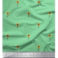 thumbnail image 3 of Soimoi Green Cotton Voile Fabric Leaves & Floral Clip Art Fabric Prints By Yard 42 Inch Wide, 3 of 3