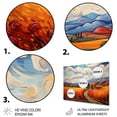 thumbnail image 3 of Designart "Post-Impressionist Fall Journey IV" Vangogh Metal Wall Art Prints, 3 of 5