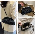 thumbnail image 5 of Kukuzhu Women PU Evening Handbags Chic Pleat Soft Wedding Party Evening Clutch Purse Shoulder Bag, 5 of 5