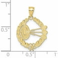 thumbnail image 2 of 10K Yellow Gold Dart Board And Darts In Leaf Design Charm (18.65 X 17.25) Made United States -Jewelry By Sweet Pea, 2 of 5