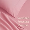 thumbnail image 4 of Juego de Sábanas Tacto Algodón Matrimonial 4 Piezas Ultra Suaves y Frescas Color Rosa Pastel Kyuden Home, 4 of 5