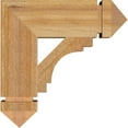 thumbnail image 3 of Ekena Millwork 4"W x 14"D x 14"H Merced Arts & Crafts Rough Sawn Bracket, Western Red Cedar, 3 of 4