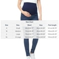 thumbnail image 3 of Tqyyweavej Maternity Skinny Jeans for Women Over The Belly Washed Pants with Pockets Solid Color Roll Hem Denim Pants Size S to 2XL, 3 of 7