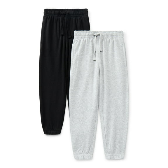 Wonder Nation Boys Fleece Joggers, 2-Pack, Sizes 4-18 & Husky