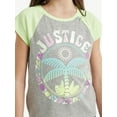 thumbnail image 3 of Justice Girls Colorblock Graphic T-Shirt, Sizes XS-XLP, 3 of 4