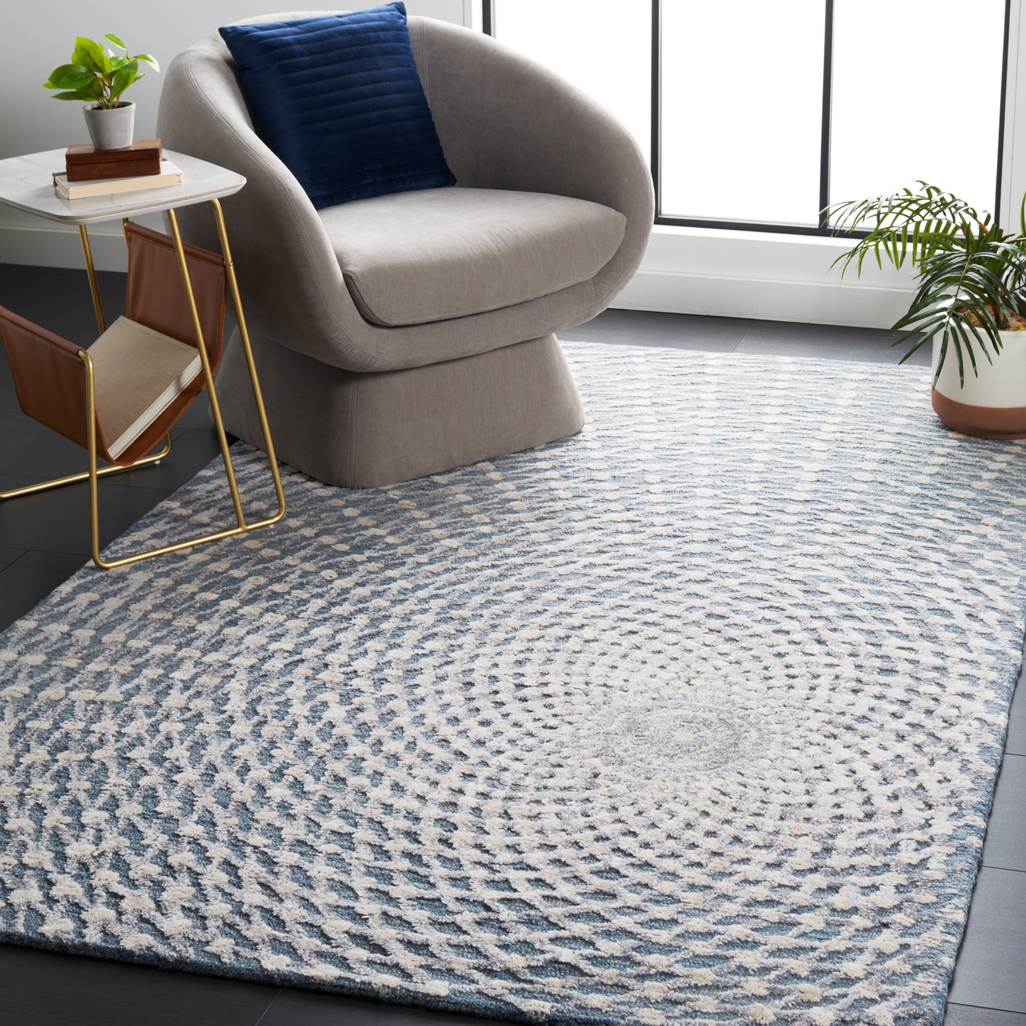 SAFAVIEH Metro Claude Geometric Area Rug, Grey/Beige, 8' x 10'