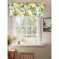thumbnail image 2 of Valances for Windows Spring Summer Yellow Lemon with Green Leaves Rod Pocket Cafe Window Treatments Valance Curtains for Kitchen Bathroom Laundry Basement Windows 56"x16", 2 of 9
