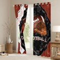 thumbnail image 3 of jejeloiu American Rugby Theme Black Out Curtains,Football Sport Game Curtains Pack of 2 (42x63 Each) For Ball Gamer, 3 of 6