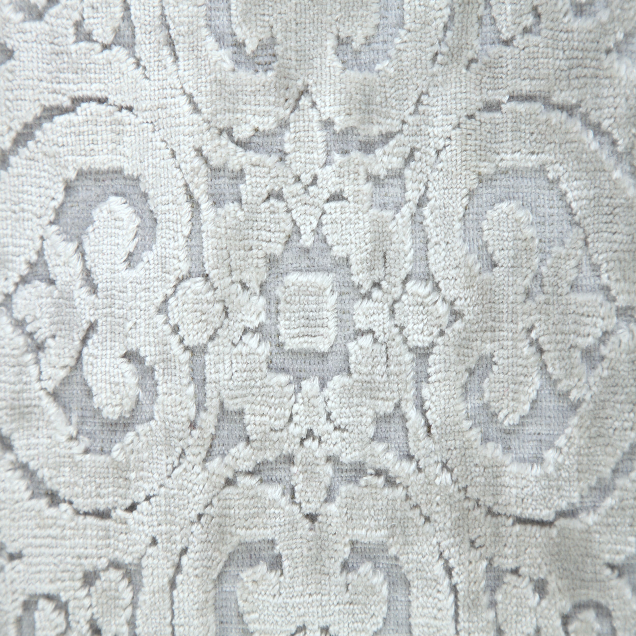 Harlow Hill Beau 20" x 20" Silver/Gray Bordered Viscose Blend Adult Decorative Throw Pillow Cover