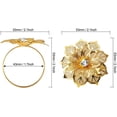 thumbnail image 5 of Juego de 20 servilleteros de flores ahuecados para bodas, fiestas, banquetes, cenas de Navidad, delicadas hebillas para servilletas, decoración (oro artificial) Sincero  Electrónica, 5 of 5