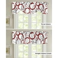 thumbnail image 4 of Geometric Paint Circles Red Short Window Curtain Adjustable Tie Up Valance for Living Room Kitchen W, 4 of 5