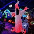 thumbnail image 2 of Inflable de Halloween de 12 Pies con Bruja, Fantasma y Luces de HOPOCO., 2 of 3