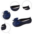 thumbnail image 4 of Rokment Women's Lace Bowknot Vintage Mary Jane Ballet Flat Wide Width Comfortable Suede Slip on Walking Loafers Casual Dress Shoes for Bride, 4 of 7