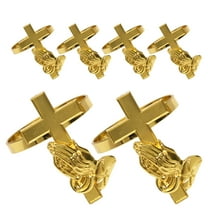 TAILTOSS 6Pcs Golden Crosses Napkin Rings For Wedding Party And Christmas Dining