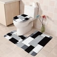 thumbnail image 3 of TIMIFIS Shower Curtain Set Waterproof Shower Curtain Four-Piece Set - Bathroom Dry and Wet Separation Mat Set Stylish Non-Slip Bathroom Partition Easy to Clean and Material Bathroom Sets, 3 of 4