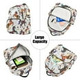thumbnail image 5 of FORMRS Mini Backpack Purse for Women Quilted Travel Daypack Casual Shoulder Bag, Rainbow Stars Pattern, 5 of 7