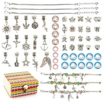 Girls Craft Kit Age 6-12 - Charm Bracelet Making Set for 7 8 9 10 Year Olds - Creative Jewelry Gift for Teenage Girls Birthday