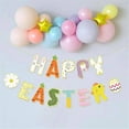 thumbnail image 4 of CoreLiving Easter Bunny Garland Felt Happy Easter Banner Spring Easter Egg Decorations for Mantle Fireplace Indoor Home Party Favor Supplies Pastel Bunting, 4 of 8