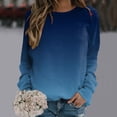 thumbnail image 2 of Vedolay Zipper Hoodies for Women Women's Casual Long Sleeve Sweatshirts Crew Neck Relaxed Fit Tops,Blue S, 2 of 3