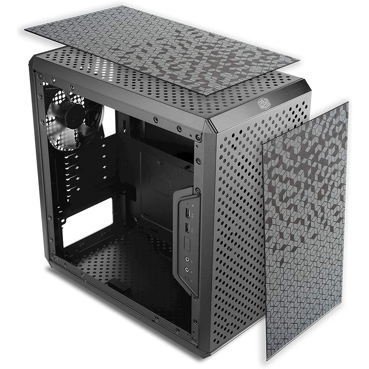 Cooler Master MCB-Q300L-KANN-S00 MasterBox Matx Tower w/ Magnetic Design Dust Filter, Transparent Acrylic Side Panel, Adjustable I/O And Fully Ventilated for Airflow,Black