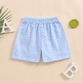 thumbnail image 2 of NOLDARES Toddler Boys Cotton Athletic Running Shorts, Kids Summer Casual Fashion Soccer Shorts(Sky Blue,2-3 Years), 2 of 9