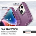 thumbnail image 4 of Heavy Duty Case Designed for iPhone 15 Shockproof Triple Layer Rugged Case 6.1inch, 4 of 6