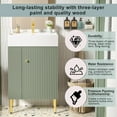 thumbnail image 4 of Euroco 21.6" Green Bathroom vanity, Combo Cabinet, Bathroom Storage Cabinet, Single Ceramic Sink, Left side storage, 4 of 9