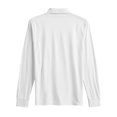 thumbnail image 6 of Hearthz S-4XL Men’s Polo Shirts V-Neck Collared Cotton Long Sleeve Shirt Men Big and Tall Men Plain T Shirts White S, 6 of 7