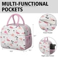 thumbnail image 6 of Reusable Flamingo Lnsulated Lunch Bag for Women & Men-Leakproof Water-Resistant Cooler Tote,Large Capacity(10.6x8.7x6.3in)for Work,Office,Travel,Picnic,Beach., 6 of 7