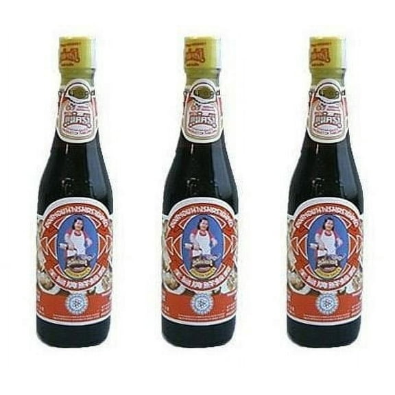 NineChef Bundle - Maekrua Thai Oyster Sauce 11 oz bottle (Pack of 3) 1 NineChef Brand Long Handle Spoon