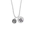 thumbnail image 2 of Delight Jewelry Silvertone Faith in Circle Silvertone Script Initial Disc - N - Charm Necklace, 20"+3", 2 of 4
