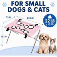thumbnail image 6 of Pet Grooming Table with Hammock Sling for Small Dogs Cats, Foldable Metal Frame Dog Restraint Station for Home Nail Trimming, Bathing, Brushing, Ear Eye Care, Pink, 6 of 7