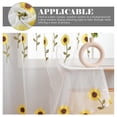 thumbnail image 4 of Sheer Curtain Sunflower Patterned Semi-Sheer Rod Pocket Curtain for Living Room Bedroom, 4 of 7