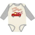 thumbnail image 3 of Inktastic It's My 1st Valentine's Day with Red Truck and Hearts Boys or Girls Long Sleeve Baby Bodysuit, 3 of 5
