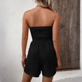 thumbnail image 7 of Womens Summer Romper Strapless Beach Vacation Jumpsuit Resort Wear Shorts, Stylish and Comfortable Romper for Daily Wear and Outings, Summer Trendy Beach Vacation Outfits 2026 Black L, 7 of 7