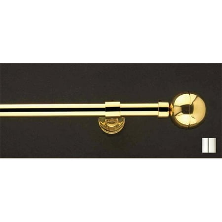 - Liber 1022 Curtain Rod Set - 1.25 in. - Chrome - 126 in.