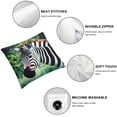 thumbnail image 4 of Patifu Zebra and giraffe print pillowcase for farmhouse home décor 22x22in, 4 of 5
