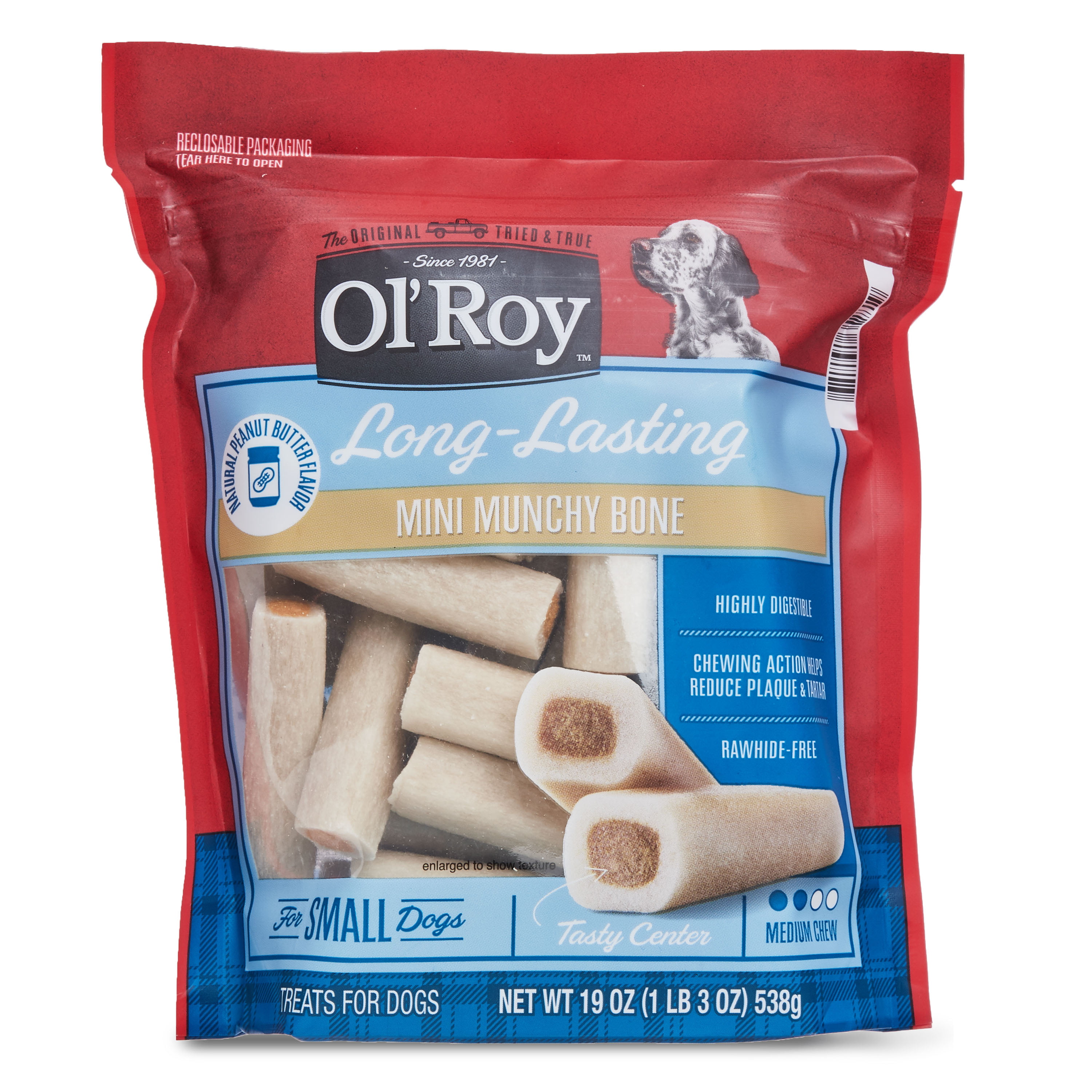 Ol’ Roy Peanut Mini Peanut Butter Munchy Bones Dog Treats - Walmart.com - Walmart.com