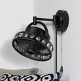 thumbnail image 4 of Parrot Uncle Wall Mount Fan Small Indoor Wall Fans Oscillating with Folding Arm Pull in Wall-mounted Fans Cord with Plug, 10 inch, Black, 4 of 8
