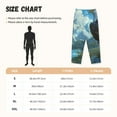 thumbnail image 4 of Lsque Majestic Eagle Over Castle Print Women's Pajama Pants, Lounge Pant - Comfortable Home Wear,Elastic Waistband, Stylish Design-X-Large, 4 of 9