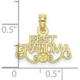 thumbnail image 4 of Avariah Diamonds Solid 10K Yellow Gold BEST GRANDMA With Flower Pendant - 13.7mm, 4 of 6