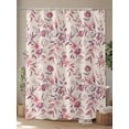 thumbnail image 4 of Fsddascl Red Spring Floral Shower Curtain Set - Small 36" x 72" Washable Bathtub Curtain with 12 Hooks, Watercolor Flower Farmhouse Vintage Waterproof Fabric Stall Shower Curtains for Bathroom, 4 of 6