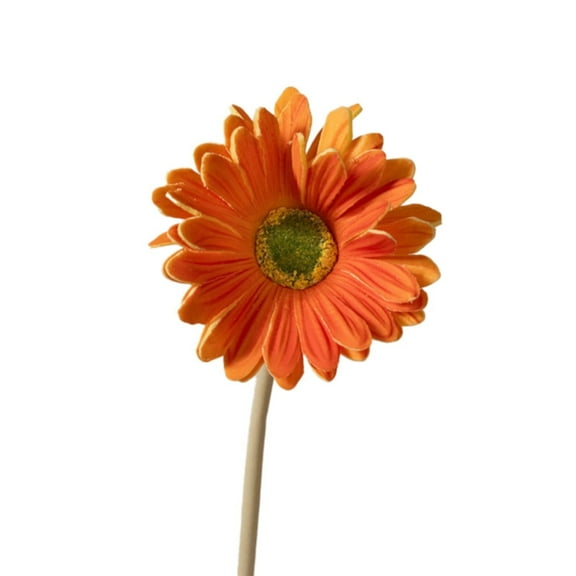 Ikeay Artificial Daisy Flowers, Realistic Pu Single Stem Fake Flower for Wedding Home Decor, Bendable Stem for Diy Arrangements, No Fade